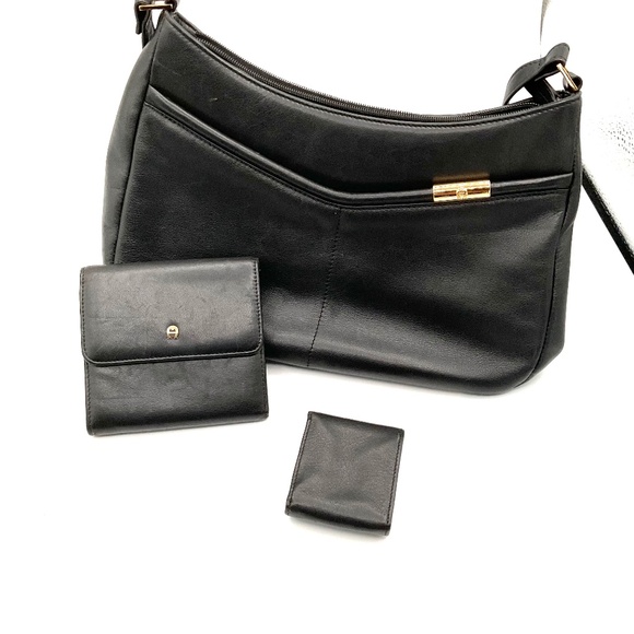 Rare vintage etienne aigner soft leather purse w/ matching wallet and coin case - Picture 3 of 16